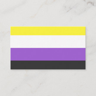 Tarjeta De Visita Bandera de Orgullo no binaria
