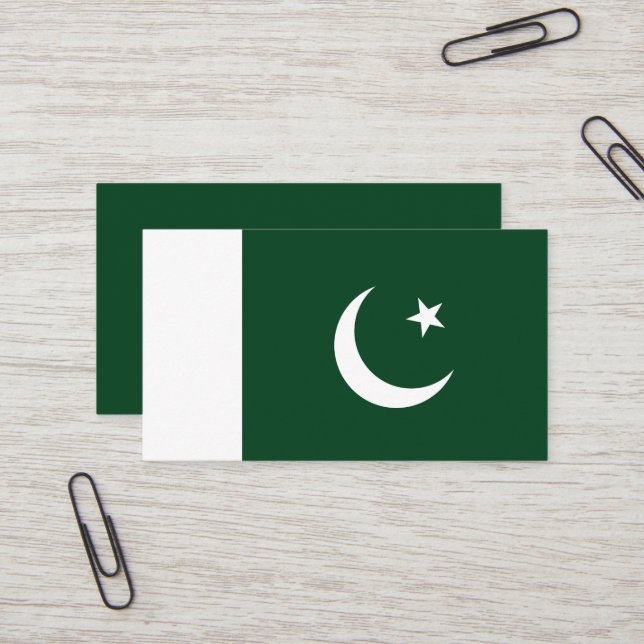 Tarjeta De Visita Bandera de Pakistán (Anverso/Reverso In Situ)