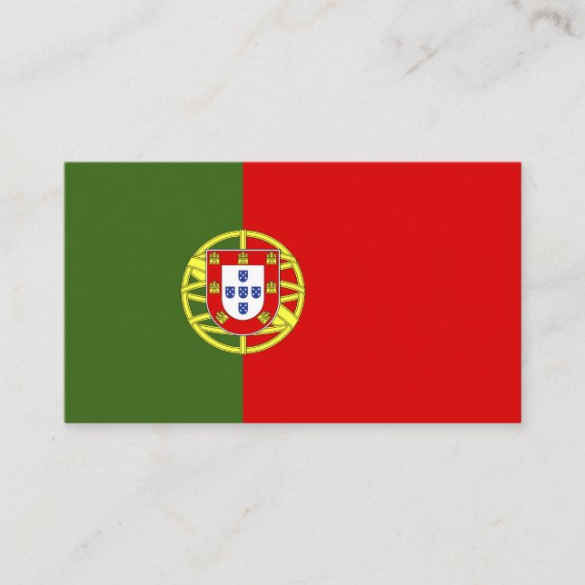 Tarjeta De Visita Bandera de Portugal (Anverso)