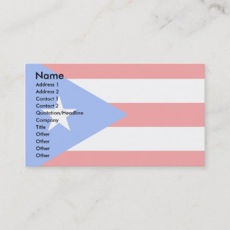 Tarjeta De Visita Bandera de Puerto Rico