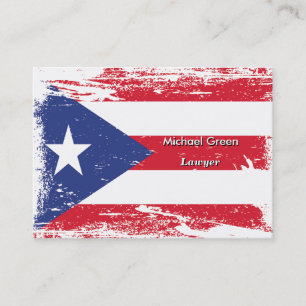 Tarjeta De Visita Bandera de Puerto Rico del Grunge