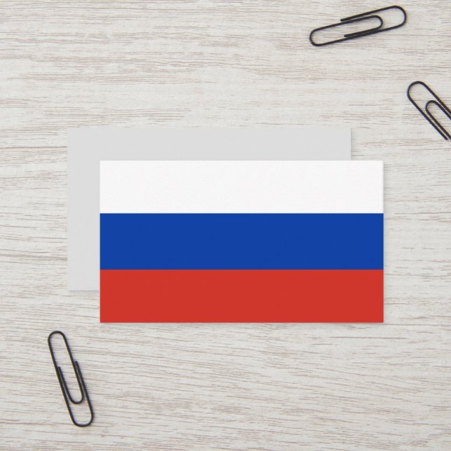 Tarjeta De Visita Bandera de Rusia (Anverso/Reverso In Situ)
