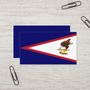 Tarjeta De Visita Bandera de Samoa Americana