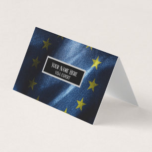 Tarjeta De Visita Bandera de seda de la UE