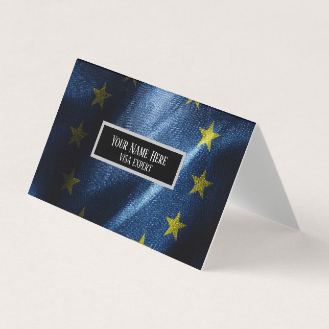 Tarjeta De Visita Bandera de seda de la UE (Anverso)