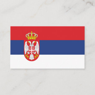 Tarjeta De Visita Bandera de Serbia