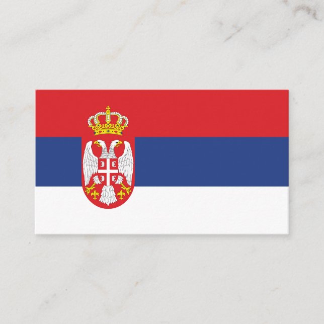 Tarjeta De Visita Bandera de Serbia (Anverso)