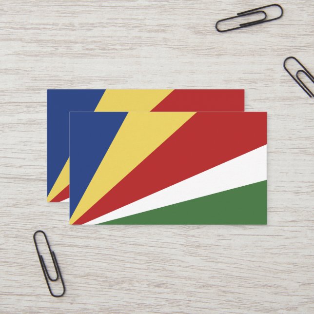 Tarjeta De Visita Bandera de Seychelles (Anverso/Reverso In Situ)