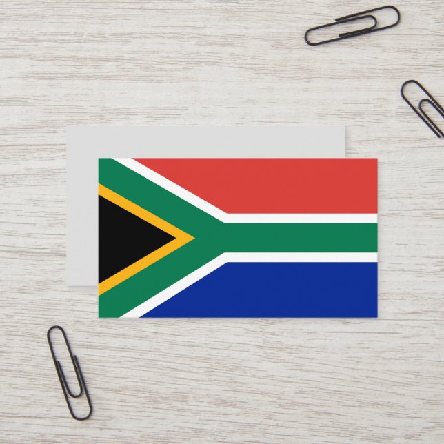 Tarjeta De Visita Bandera de Sudáfrica (Anverso/Reverso In Situ)