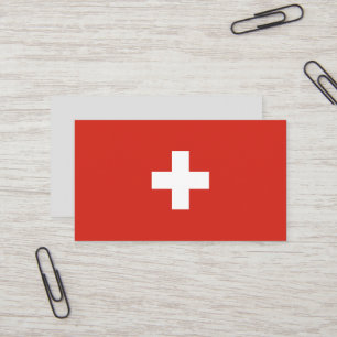 Tarjeta De Visita Bandera de Suiza