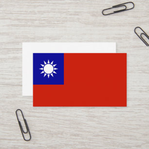Tarjeta De Visita Bandera de Taiwán