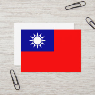 Tarjeta De Visita Bandera de Taiwán: República de China, Taipei chin