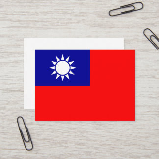 Tarjeta De Visita Bandera de Taiwán: República de China, Taipéi Chin