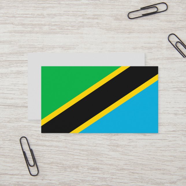 Tarjeta De Visita Bandera de Tanzania (Anverso/Reverso In Situ)