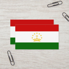 Tarjeta De Visita Bandera de Tayikistán