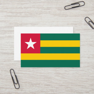 Tarjeta De Visita Bandera de Togo