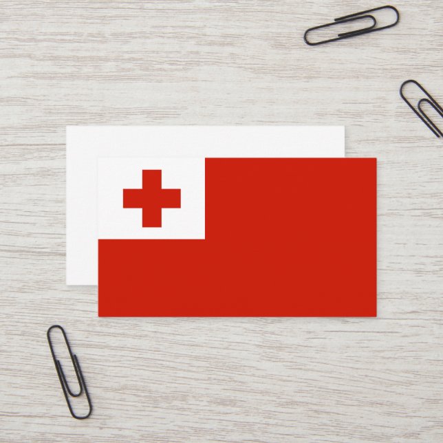 Tarjeta De Visita Bandera de Tonga (Anverso/Reverso In Situ)