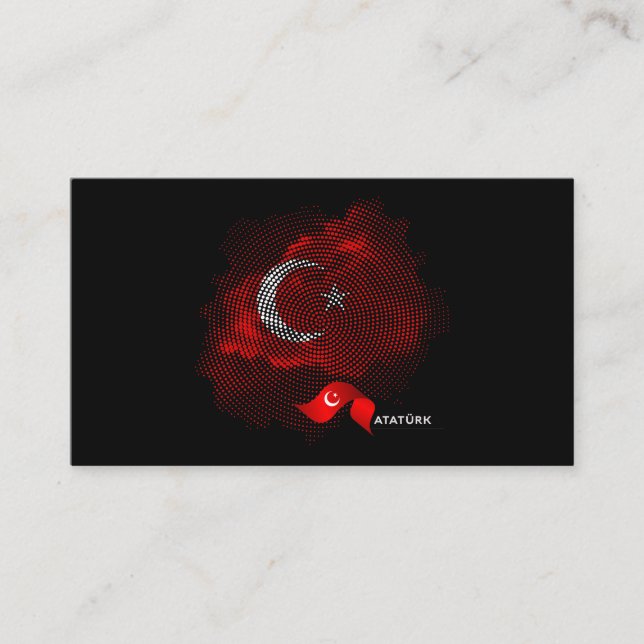 Tarjeta De Visita Bandera de Turquía (Anverso)
