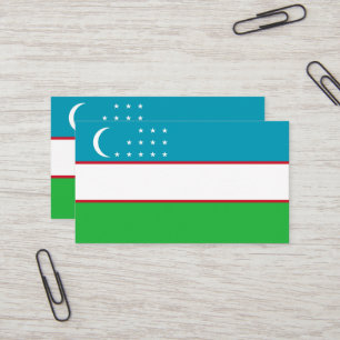 Tarjeta De Visita Bandera de Uzbekistán