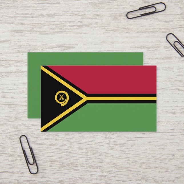 Tarjeta De Visita Bandera de Vanuatu (Anverso/Reverso In Situ)
