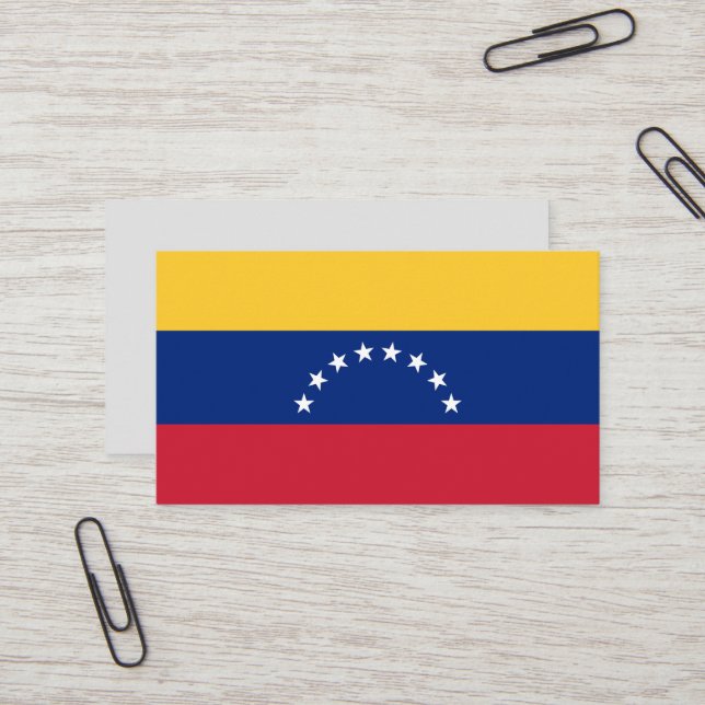 Tarjeta De Visita Bandera de Venezuela (Anverso/Reverso In Situ)