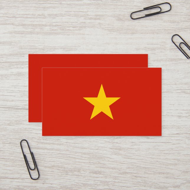 Tarjeta De Visita Bandera de Vietnam (Anverso/Reverso In Situ)