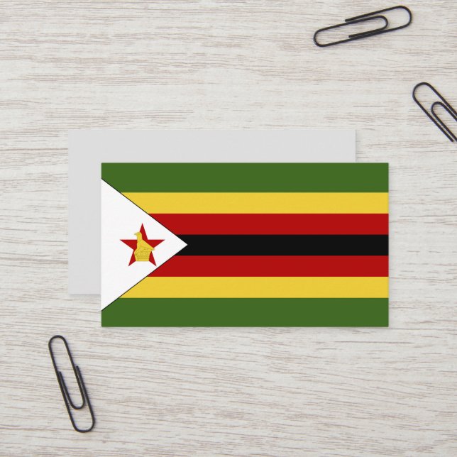 Tarjeta De Visita Bandera de Zimbabue (Anverso/Reverso In Situ)