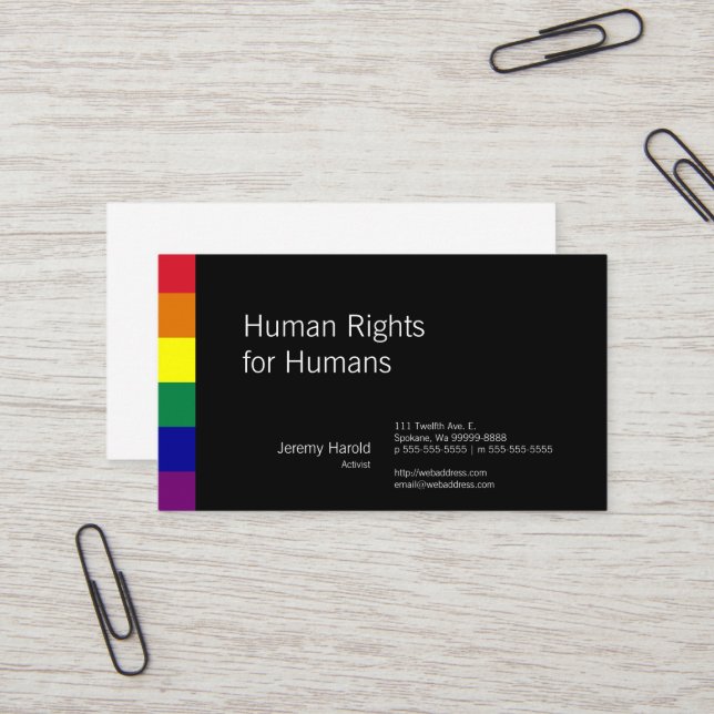 Tarjeta De Visita Bandera del arco iris (Anverso/Reverso In Situ)