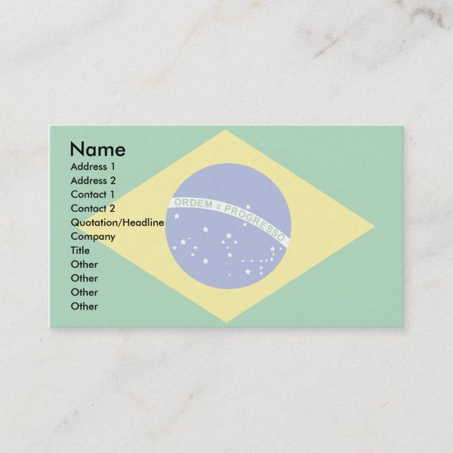 Tarjeta De Visita Bandera del Brasil (Anverso)