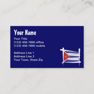 Tarjeta De Visita Bandera del cepillo de Cuba