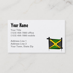 Tarjeta De Visita Bandera del cepillo de Jamaica