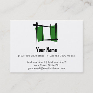 Tarjeta De Visita Bandera del cepillo de Nigeria