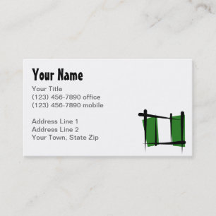 Tarjeta De Visita Bandera del cepillo de Nigeria