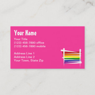 Tarjeta De Visita Bandera del cepillo del orgullo gay del arco iris