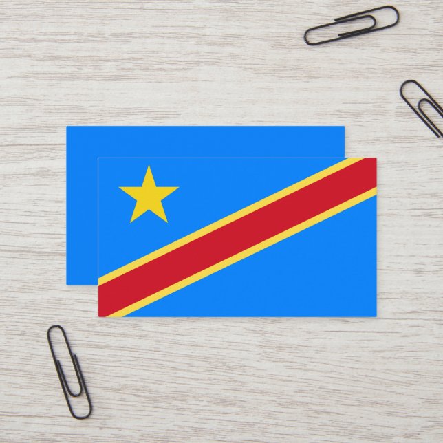 Tarjeta De Visita Bandera del Congo (Anverso/Reverso In Situ)
