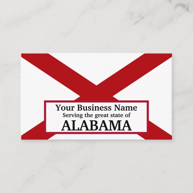 Tarjeta De Visita Bandera del estado de Alabama (Anverso)