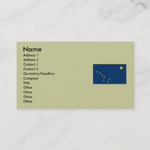 Tarjeta De Visita Bandera del estado de Alaska