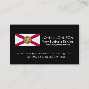 Tarjeta De Visita Bandera del estado de la Florida