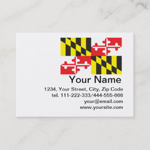Tarjeta De Visita Bandera del estado de Maryland
