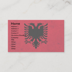 Tarjeta De Visita Bandera del Grunge de Albania