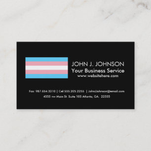 Tarjeta De Visita Bandera del orgullo del transexual