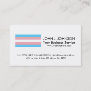 Tarjeta De Visita Bandera del orgullo del transexual