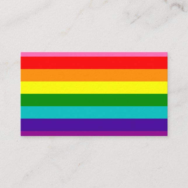Tarjeta De Visita Bandera del Orgullo Gilbert (Anverso)