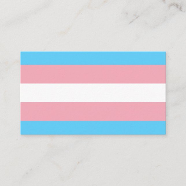 Tarjeta De Visita Bandera del Orgullo Transgénero (Anverso)