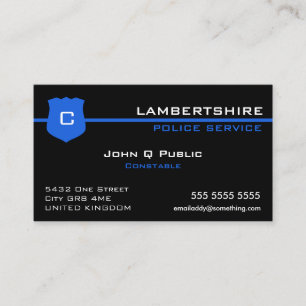 Tarjeta De Visita Bandera delgada de la línea azul del Reino Unido