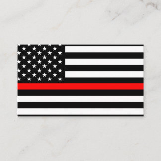 Tarjeta De Visita Bandera delgada de línea roja