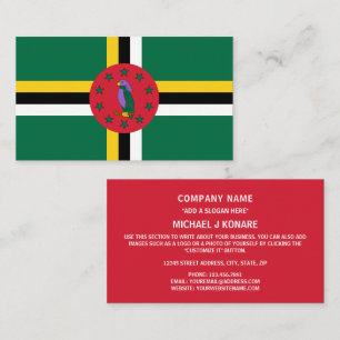 Tarjeta De Visita Bandera dominicana, Bandera de Dominica