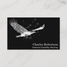 Tarjeta De Visita *~* Bandera Estados Unidos Águila gris gris gris s