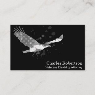 Tarjeta De Visita *~* Bandera Estados Unidos Águila gris gris gris s