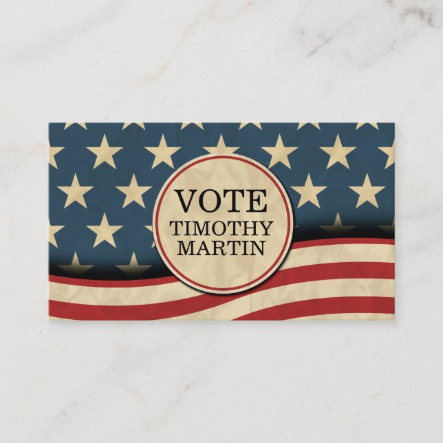 Tarjeta De Visita Bandera estadounidense (Anverso)